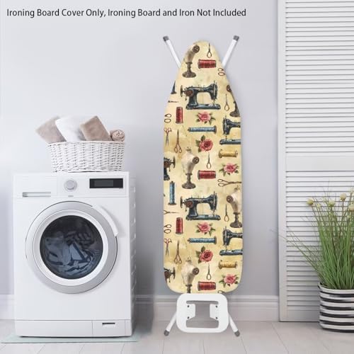 Vintage Sewing Machine Ironing Board Cover Stain Resistant Aesthetic Flower - Image 4