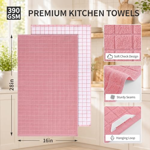 Kitinjoy Premium Kitchen Towels, Large 100% Cotton Terry 390 GSM Kitchen Hand - Image 2