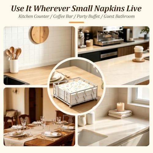Small Metal Square Napkin Holder - Image 5