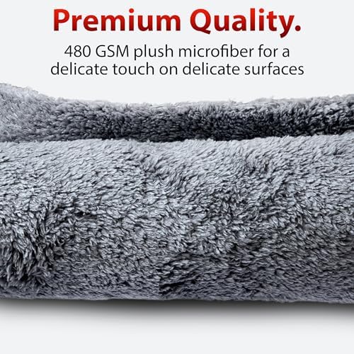 Adam's Borderless Grey Microfiber Towel - Image 3