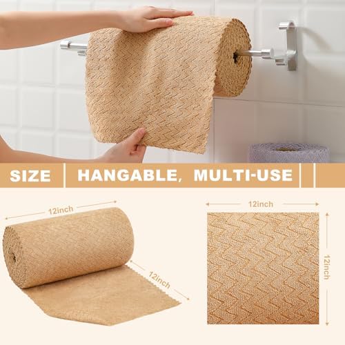 80 Pack Microfiber Cleaning Cloth Roll Reusable Paper Towels 12"x12" Tear Away - Image 2