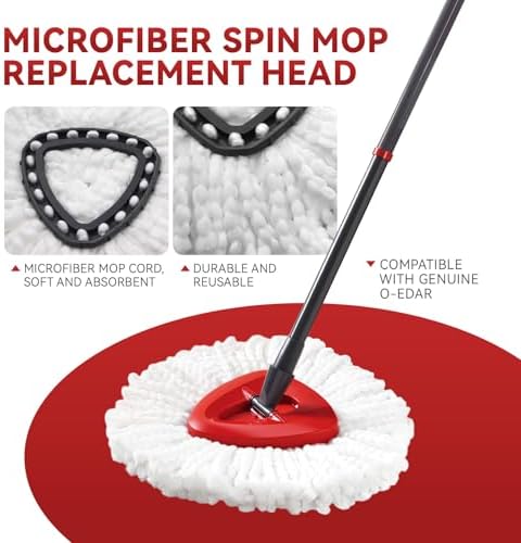 4 Pack Mop Heads Replacements, EasyWring Mop Head Refills - Image 6