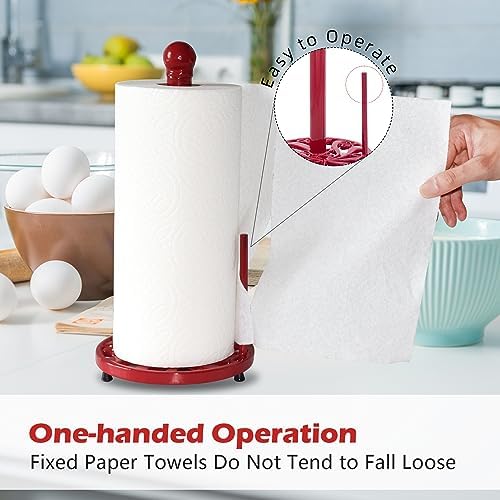 Red Cast Iron Paper Towel Holder - Image 5