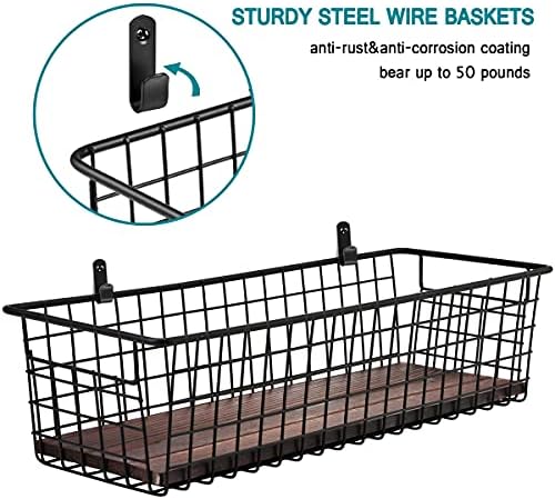 SheeChung [Extra Large Wall Storage Basket, Metal Hanging Basket - Image 3