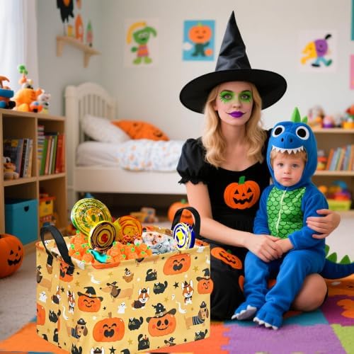 Halloween Pumpkin Ghost Storage Basket - Image 2
