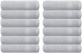 GLAMBURG Ultra Soft 12-Piece Washcloths Set 13x13-100% Ringspun Cotton by GLAMBURG