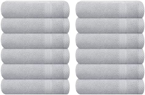 GLAMBURG Ultra Soft 12-Piece Washcloths Set 13x13-100% Ringspun Cotton by GLAMBURG