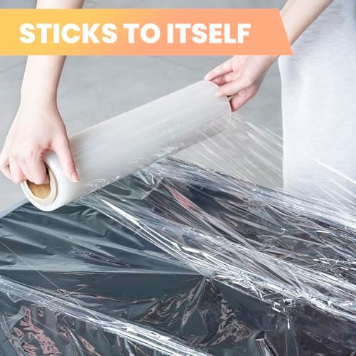 TAPEBEAR 4Rolls Stretch Wrap Heavy Duty 15" x 1000 Ft, 80 Gauge Shrink Wrap - Image 3