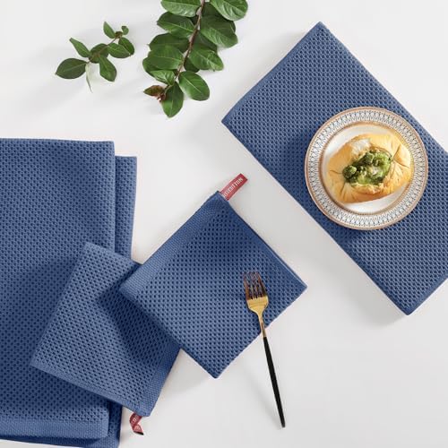Homaxy 10 Pack 100% Cotton Kitchen Towels and Dishcloths Set - Image 6