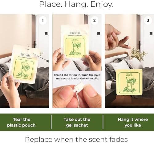 Minty Mojito - Scented Sachets for Drawer and Closet Freshener - Pack of 3 - - Image 7