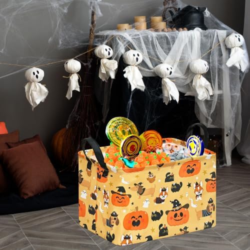Halloween Pumpkin Ghost Storage Basket - Image 5
