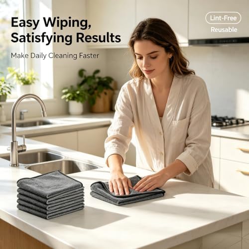 5 Pack Thickened Magic Cleaning Cloth, Reusable Multi-Purpose Cleaning Rags - Image 5
