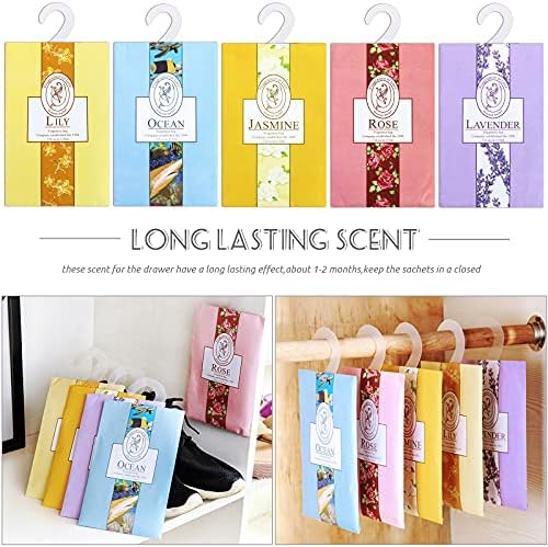 15 Pack Closet Air Freshener, Flower Scented Sachets Bags - Image 5