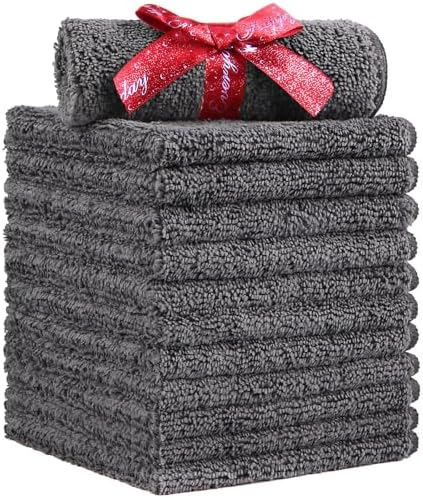 HOMEXCEL Microfiber Washcloths 12 Pack, Highly Absorbent and Soft Face Towel by HOMEXCEL