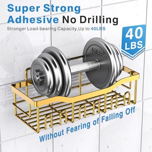 EUDELE Shower Caddy 2 Pack, Adhesive Organizer - Image 4