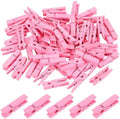 uxcell 100 Pcs Wooden Clothespins, 1.4 Inch Clothes Pins Wooden Colored Small by uxcell