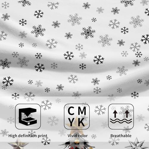 Merry Christma Hand Towels Set of 2 Xmas Trees Snowflake Decorative Towel - Image 3