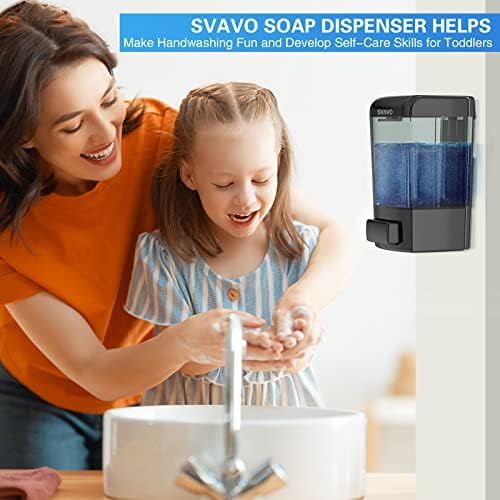 SVAVO Wall Mounted Soap Dispenser Kitchen Bathroom Manual Soap Dispenser - Image 5