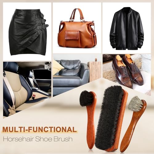 4Pcs Shoe Shine Kit, Horsehair Brush - Image 6