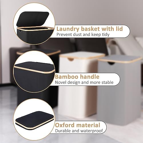 IEGrow Laundry Hamper with Lid, 150L Laundry Basket with 2 Mesh Bags - Image 6