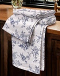 Miss Adola 2pcs Cotton Waffle Kitchen Towels, Toile Print by MissAdola