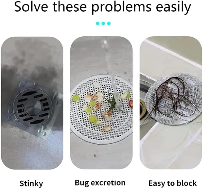 Silicone Tub Stopper Floor Drain Cover, 2 Pieces Sewer Anti-Odor Mat - Image 3