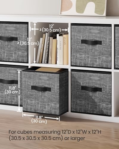 SONGMICS Storage Cubes, 11.8-Inch Foldable Closet Organizers - Image 3