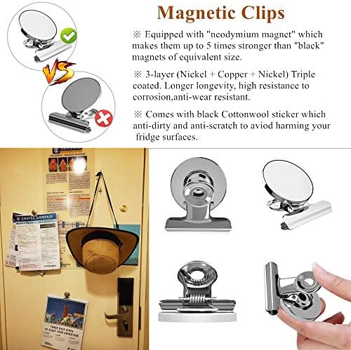 15-Pack Refrigerator Magnetic Set – Brushed Nickel Rust-Proof Fridge Magnets - Image 2