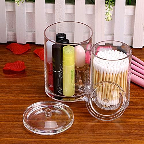 Hipiwe Clear Acrylic Cotton Swab and Ball Holder 2 Slots Q-tip Container - Image 7
