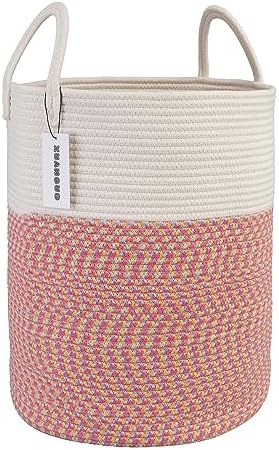 XUANGUO Cotton Rope Laundry Basket Hamper by XUANGUO