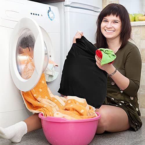 Shappy 2 Pack Wet Dry Bag Travel Laundry Waterproof, Solid Black - Image 4