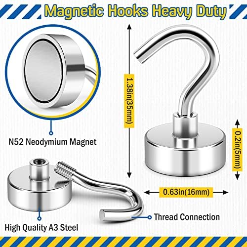 FINDMAG Magnet Hooks, 30LB+ Magnetic Hooks - Image 6