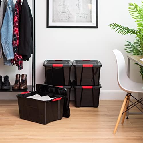 IRIS USA 4-Pack 40 Quart Storage Bins - Image 4