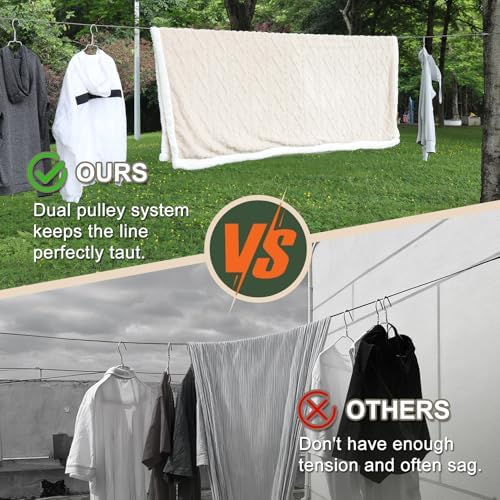 Vigorport Outdoor Retractable Clothesline, Portable Travel Clothes Line - Image 5