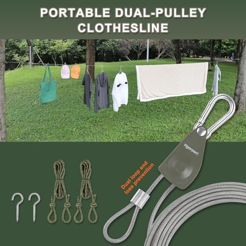 Vigorport Outdoor Retractable Clothesline, Portable Travel Clothes Line - Image 4