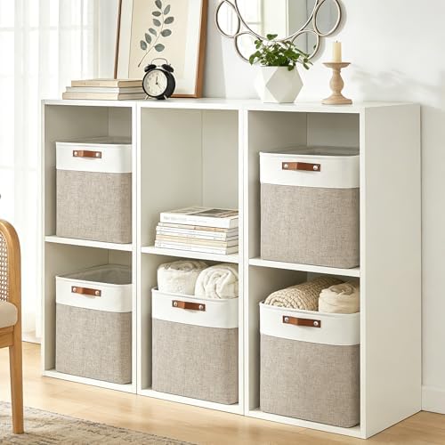 Bagnizer Large Fabric Storage Baskets | 50L Storage Bins, Decorative Linen - Image 3