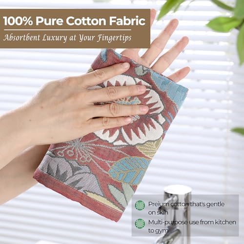 Set of 4 Cotton Floral Kitchen Towels - Image 3