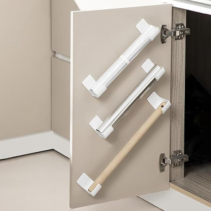 4 Pcs No Punching Trash Bag Dispenser Plastic Bag Holder, Wall Mounted Plastic - Image 3