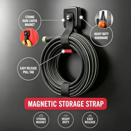 4 Pack Magnetic Hooks with Straps - Image 2