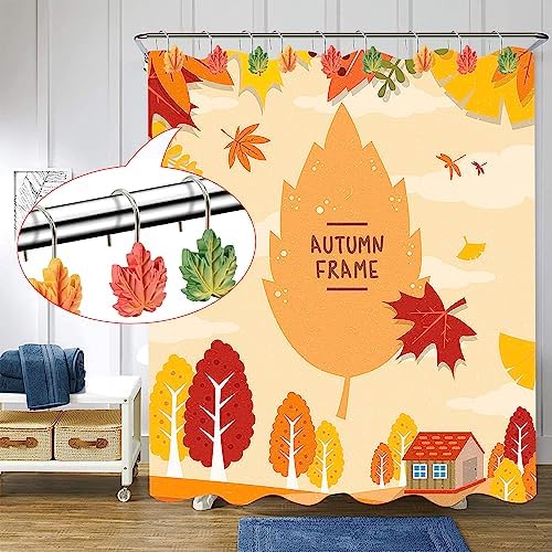 Maple Leaf Shower Curtain Hooks Rings - Image 3
