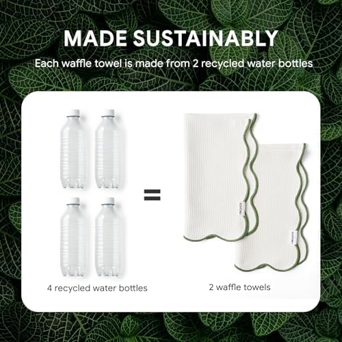 RECYCO Waffle Kitchen Towel Set of 2 - Image 5