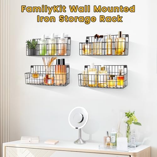 FamilyKit 4 Set Extra Large Hanging Wall Wire Baskets - Image 3