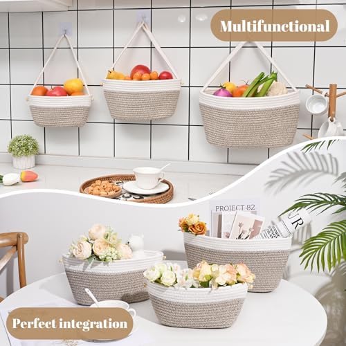 Hanging Basket, 3-Tier Woven Wall Basket - Image 6