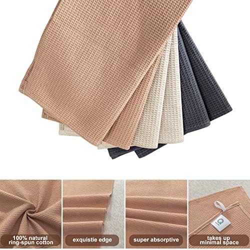 QUILTINA Dish Towels Set, 100% Cotton Waffle Weave Kitchen Towels 6 Pack - Image 2