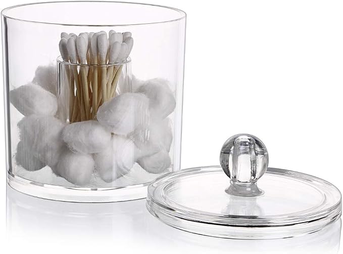 Hipiwe Acrylic Cotton Ball and Swab Organizer - Image 6