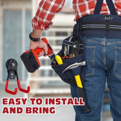 Landhoow 6 Pcs Large Magnetic Hooks Heavy Duty Garage Magnet Hooks Strong - Image 4