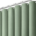 Dynamene Long Waffle Shower Curtain 256 GSM Heavy Fabric 72x78 Sage Green by Dynamene