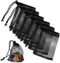 6Pcs Small Mesh Drawstring Bags by Unknown