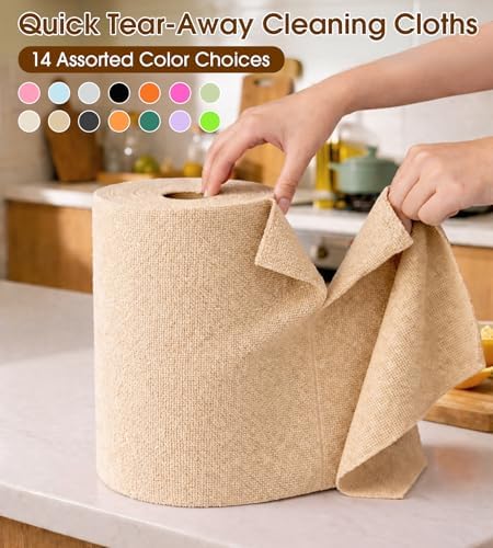 Microfiber Cleaning Cloth Roll, 100 Pack 12 x 12 Inch Tear Away Reusable Paper - Image 6