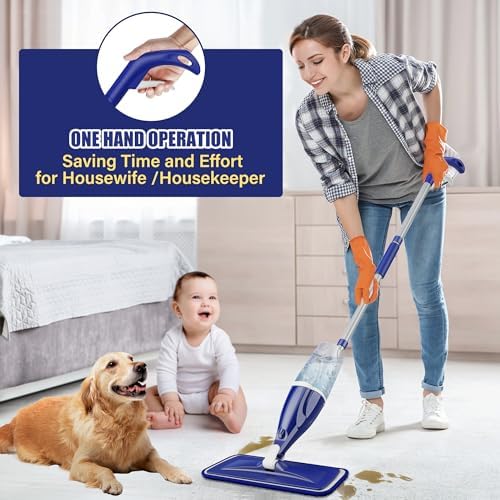 Microfiber Spray Mops for Floors Cleaning: Wet Dry Mop Hardwood Floor Mops - Image 2